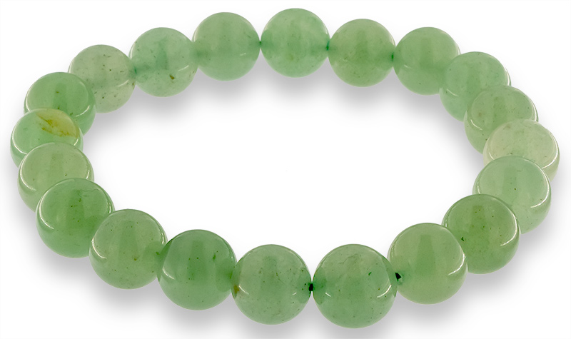 Jade Armband 10mm Jade Perlen auf doppelten Gummiband AR003