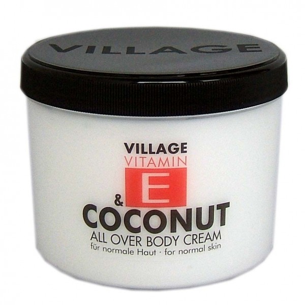 Village 9506-04 Coconut Body Cream 500ml mit Vitamin E Feuchtigkeitscreme