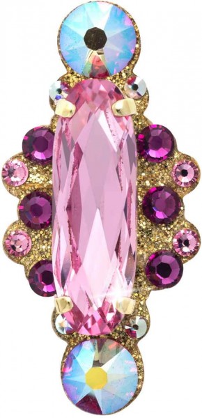 Angelina 2 Gold-Hellrosa 1016021DE Körperschmuck Swarovski Crystal Pink