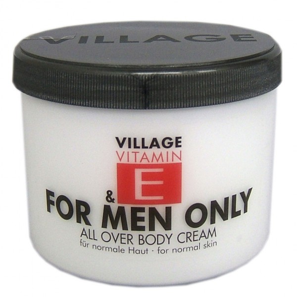 Village For Men Only Body Cream mit Vitamin E, 1er Pack (1 x 500 ml) Körperlotion 9506-17