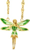 Halskette mit Feen Anhänger 3.0cm Green in 925 Sterling Silber Vergoldet ZCL1123-MG Halskette mit Feen Anhänger 3.0cm Green in 925 Sterling Silber Vergoldet ZCL1123-MG