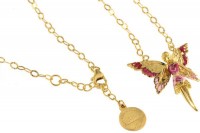 Halskette mit Feen Anhänger 3.0cm Pink in 925 Sterling Silber Vergoldet ZCL1119-MG Halskette mit Feen Anhänger 3.0cm Pink in 925 Sterling Silber Vergoldet ZCL1119-MG