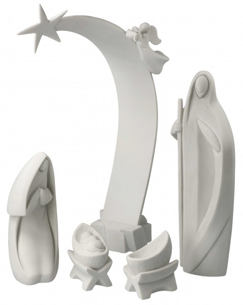 Goebel 20000971 NADAL Krippe Set "The Doorway" XL 5-teiliges Set (Maria,Josef,Sternenbogen,2xKrippe)