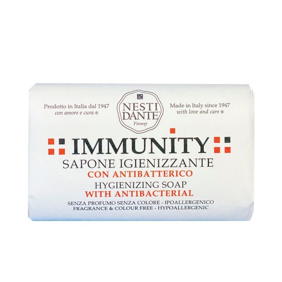 Nesti Dante Immunity 150 Gramm Desinfektionsseife mit antibakteriellem Wirkstoff Vegan ND4050