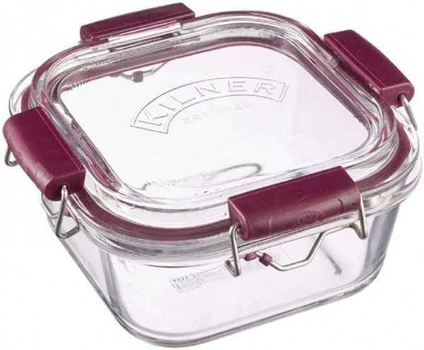 Kilner Frischhaltedose aus Borosilikatglas mit auslaufsicherem Clipverschluss-System, BPA-frei, back