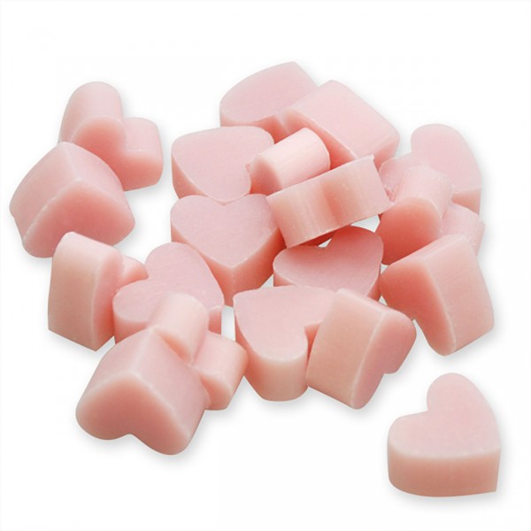 Florex Schafmilchseife rosa mini mini Herz 100 Stück Magnolie Seife im Organzasäckchen Gastgeschenk