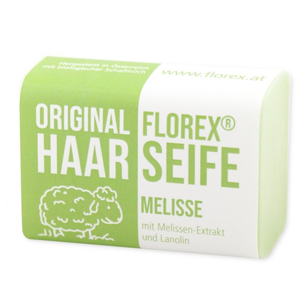 Florex Haar Seife Melisse mit Schafmilch erfrischt die Kopfhaut 100 g