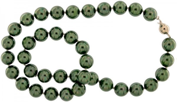 Perlmutt Olive Kette 46cm, ca. 10mm Perlengröße Collier Halskette Mother-of-Pearl MOP02