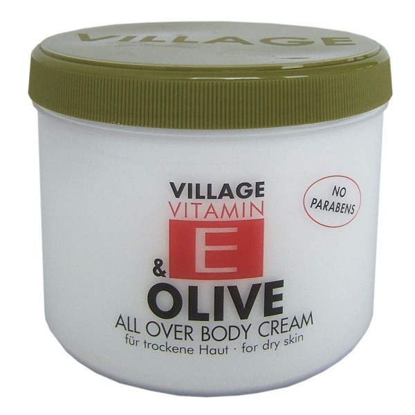 Village 9506-14 Olive Body Cream 500ml mit Vitamin E Feuchtigkeitscreme