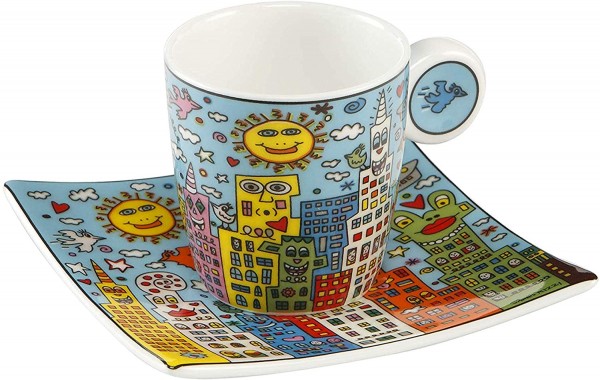 Goebel City Day - Espressotasse Pop Art James Rizzi Bunt Fine Bone China 26102371