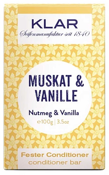 Fester Conditioner Muskat/Vanille 100g (für normales Haar), 100g, Vegan hergestellt in Deutschland 7