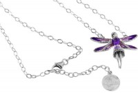 Halskette mit Feen Anhänger 3.0cm Violett in 925 Sterling Silber Rhodiniert mit Zirkonia ZCL1134-MB Halskette mit Feen Anhänger 3.0cm Violett in 925 Sterling Silber Rhodiniert mit Zirkonia ZCL1134-MB